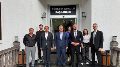 Hüseyin Akay, Berat Baran ve beraberindeki heyeti makamında kabul etti.