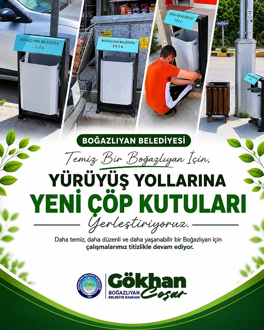 Boğazlıyan Belediyesi, çevre temizliğini artırmak amacıyla yürüyüş yolları ve sosyal