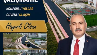 Boğazlıyan Belediyesi, hastane bölgesinde hazırlıkları tamamlanan yolda sıcak asfalt serimine