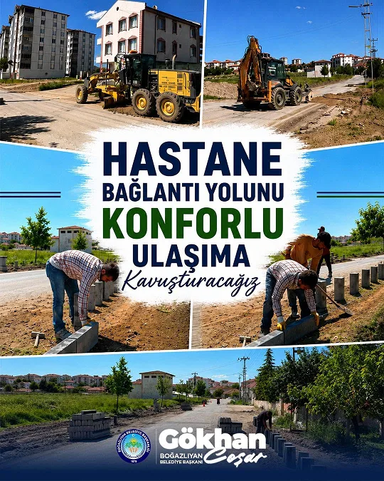 Boğazlıyan Belediyesi, Hastane Bağlantı Yolu’nda başlattığı yenileme çalışmalarıyla bölgenin ulaşım
