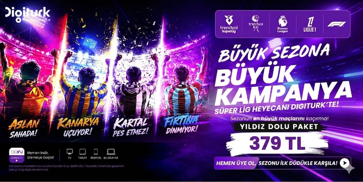 Digitürk, yeni sezon öncesi Süper Lig tutkunlarına özel kampanyasını duyurdu.