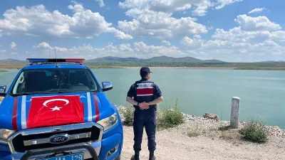 Boğazlıyan İlçe Jandarma Komutanlığı, Oğulcuk Göleti’nde olası boğulma vakalarının önüne