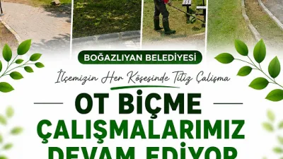 Boğazlıyan Belediyesi, parklar, yürüyüş yolları, refüjler ve mahalle aralarında ot