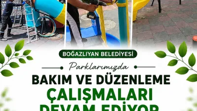 Boğazlıyan Belediyesi, ilçe genelindeki parklarda bakım, onarım ve yenileme çalışmalarını