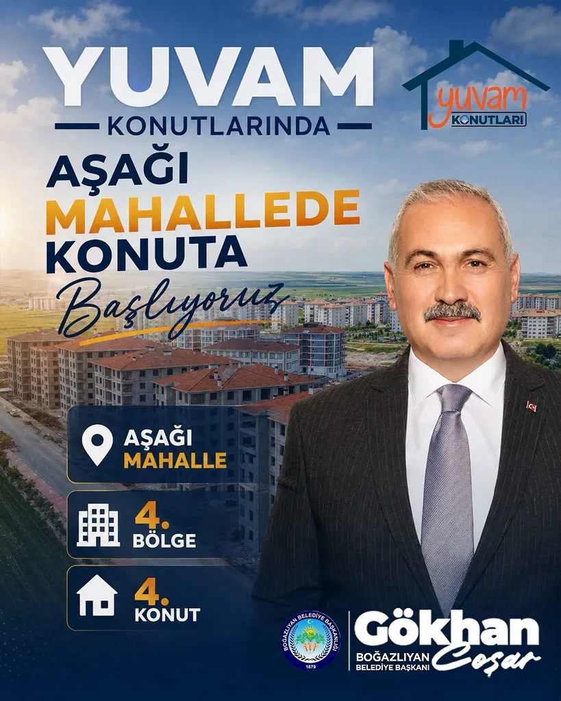 Boğazlıyan Belediyesi, Yuvam Konutları Projesi’nin 4. Bölgesi kapsamında Aşağı Mahalle’de
