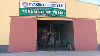 Ovakent Belediyesi Tohum Eleme Tesisi, çiftçilerden gelen talepler doğrultusunda yeniden