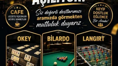 Boğazlıyan’da hizmete girecek Tektaşa Okey Salonu & Cafe, cumartesi günü