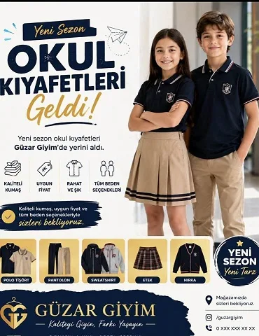 Yeni eğitim öğretim yılının başlamasına kısa süre kala Güzar Giyim,