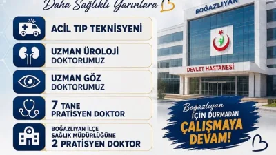 Boğazlıyan Devlet Hastanesi’ne uzun süredir eksikliği hissedilen branşlarda yeni hekim