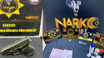 Yozgat İl Emniyet Müdürlüğü Narkotik Suçlarla Mücadele ekiplerinin gerçekleştirdiği operasyon