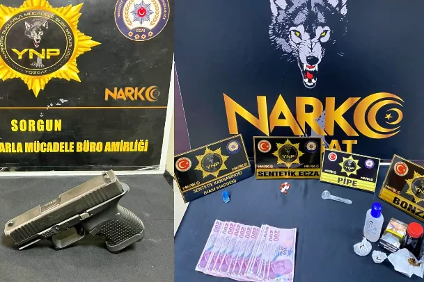 Yozgat İl Emniyet Müdürlüğü Narkotik Suçlarla Mücadele ekiplerinin gerçekleştirdiği operasyon