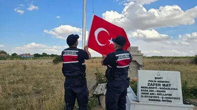 Boğazlıyan Çakmak köyünde bulunan Şehit Polis Memuru Zafer Mat’ın mezarı,