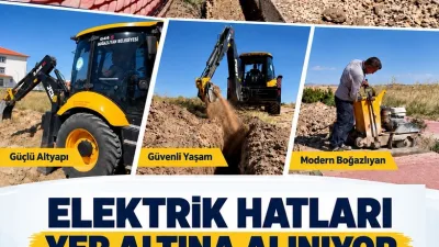 Boğazlıyan Belediyesi tarafından ilçe genelinde elektrik hatlarının yer altına alınması