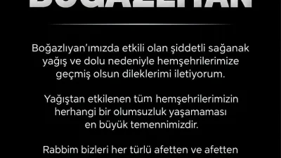Boğazlıyan’da etkili olan sağanak ve dolu yağışının ardından Belediye Başkanı
