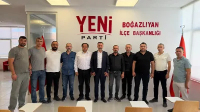Boğazlıyan merkez mahalle muhtarları, Yeni Parti İlçe Başkanı Mert Ertekin