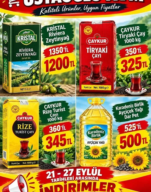 Ustaoğlu AVM’de 21-27 Eylül tarihleri arasında geçerli olacak indirim kampanyası