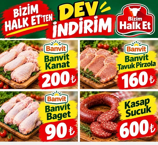 Boğazlıyan’da hizmet veren Bizim Halk Et, et ve tavuk ürünlerinde
