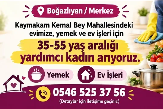 Boğazlıyan Kaymakam Kemal Bey Mahallesi’nde bulunan bir evde yemek ve
