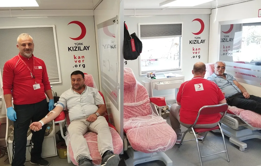 Türk Kızılay kan bağışı ekibi, Boğazlıyan Cumhuriyet Meydanı’nda kan bağışı