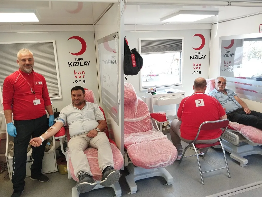 Türk Kızılay kan bağışı ekibi, Boğazlıyan Cumhuriyet Meydanı’nda kan bağışı