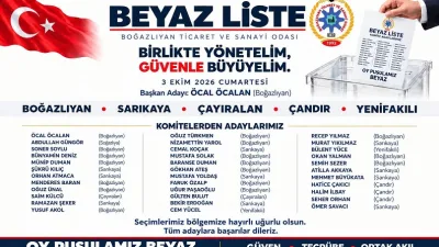 Boğazlıyan Ticaret ve Sanayi Odası Başkanı Öcal Öcalan, 3 Ekim
