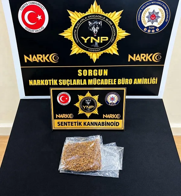Yozgat İl Emniyet Müdürlüğü Narkotik ekiplerinin Sorgun’da gerçekleştirdiği çalışmada, uyuşturucu
